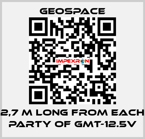 2,7 M LONG FROM EACH PARTY OF GMT-12.5V GeoSpace