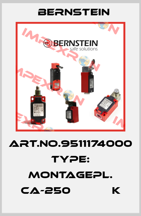 Art.No.9511174000 Type: MONTAGEPL. CA-250            K Bernstein