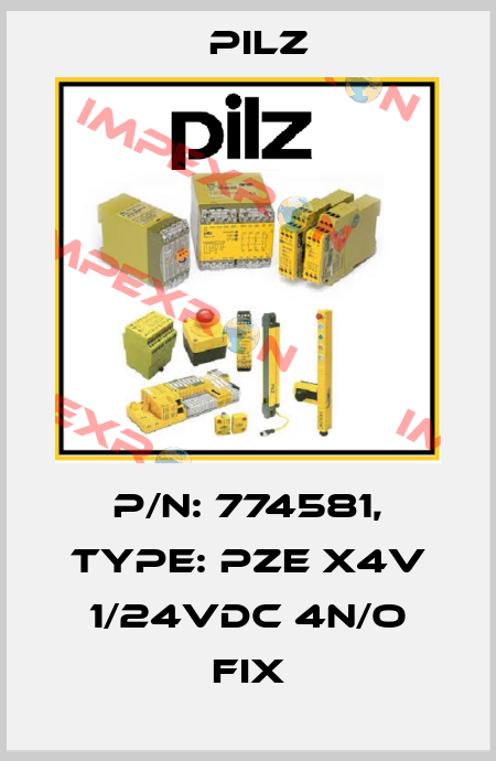 p/n: 774581, Type: PZE X4V 1/24VDC 4n/o fix Pilz