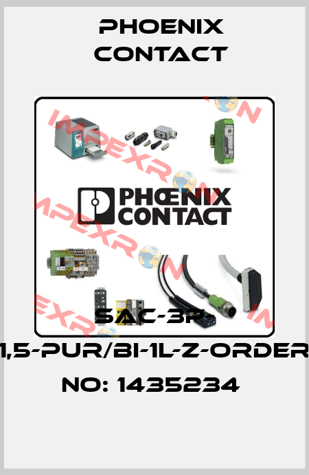 SAC-3P- 1,5-PUR/BI-1L-Z-ORDER NO: 1435234  Phoenix Contact