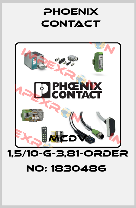 MCDV 1,5/10-G-3,81-ORDER NO: 1830486  Phoenix Contact