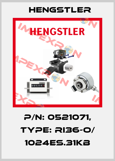 p/n: 0521071, Type: RI36-O/ 1024ES.31KB Hengstler