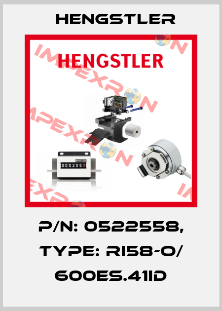 p/n: 0522558, Type: RI58-O/ 600ES.41ID Hengstler