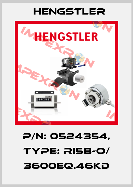 p/n: 0524354, Type: RI58-O/ 3600EQ.46KD Hengstler