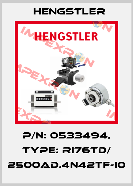 p/n: 0533494, Type: RI76TD/ 2500AD.4N42TF-I0 Hengstler