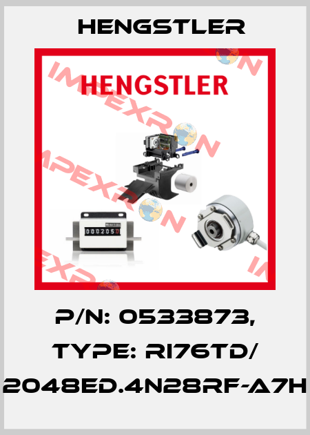 p/n: 0533873, Type: RI76TD/ 2048ED.4N28RF-A7H Hengstler