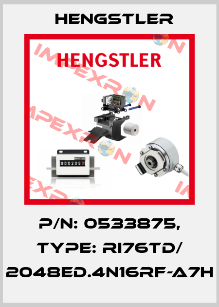 p/n: 0533875, Type: RI76TD/ 2048ED.4N16RF-A7H Hengstler