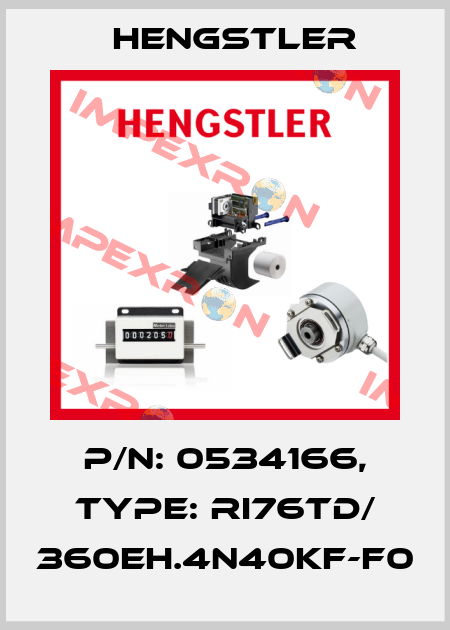 p/n: 0534166, Type: RI76TD/ 360EH.4N40KF-F0 Hengstler