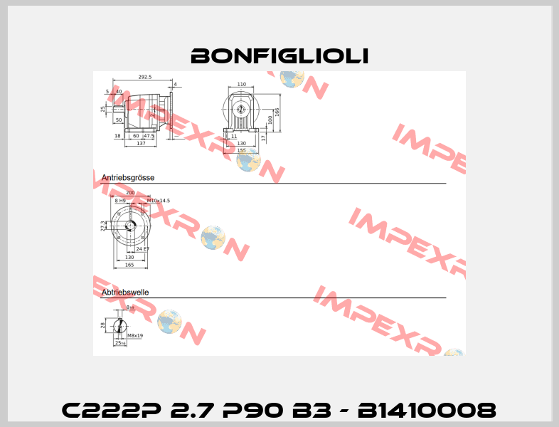 C222P 2.7 P90 B3 - B1410008 Bonfiglioli
