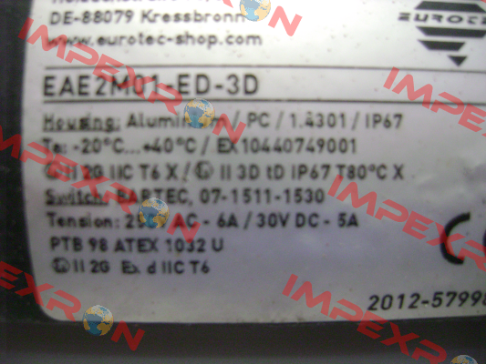 EAE2M01-551-ED-3D Eurotec