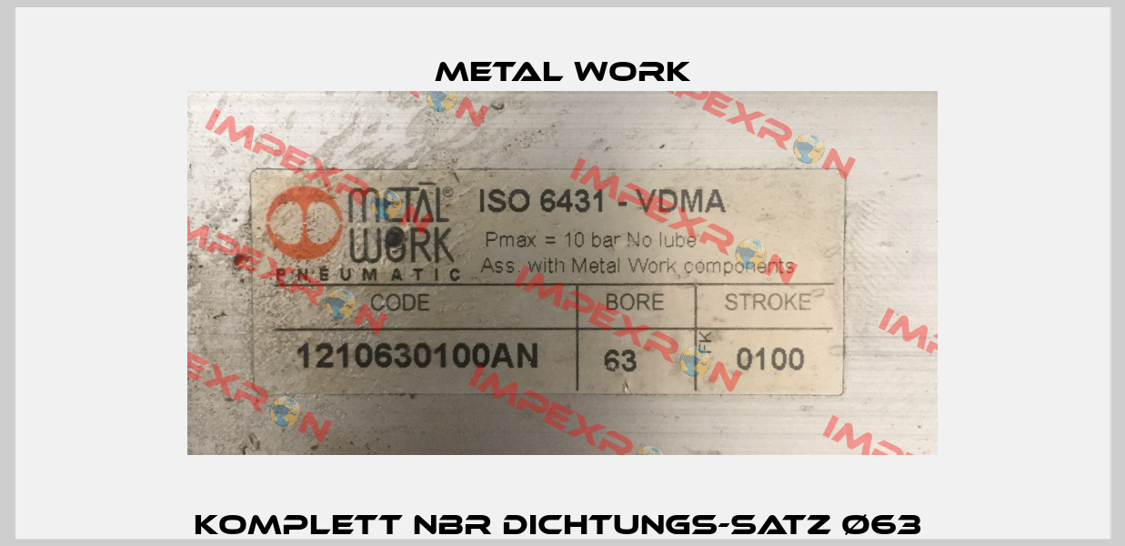 Komplett NBR Dichtungs-Satz Ø63  Metal Work
