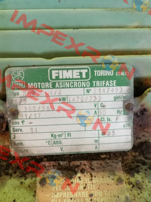 COVER FOR FIMET MOTOR MH200  Fimet