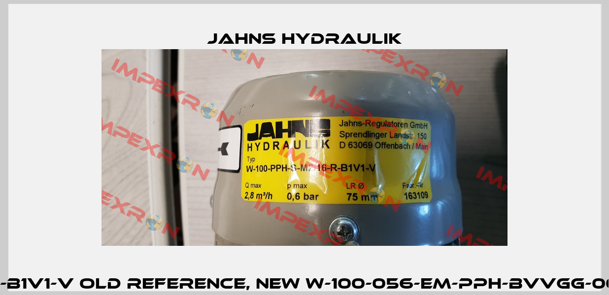 W-100-PPH-S-M2/16-R-B1V1-V old reference, new W-100-056-EM-PPH-BVVGG-002 (A-W100-PPH-002)  Jahns hydraulik