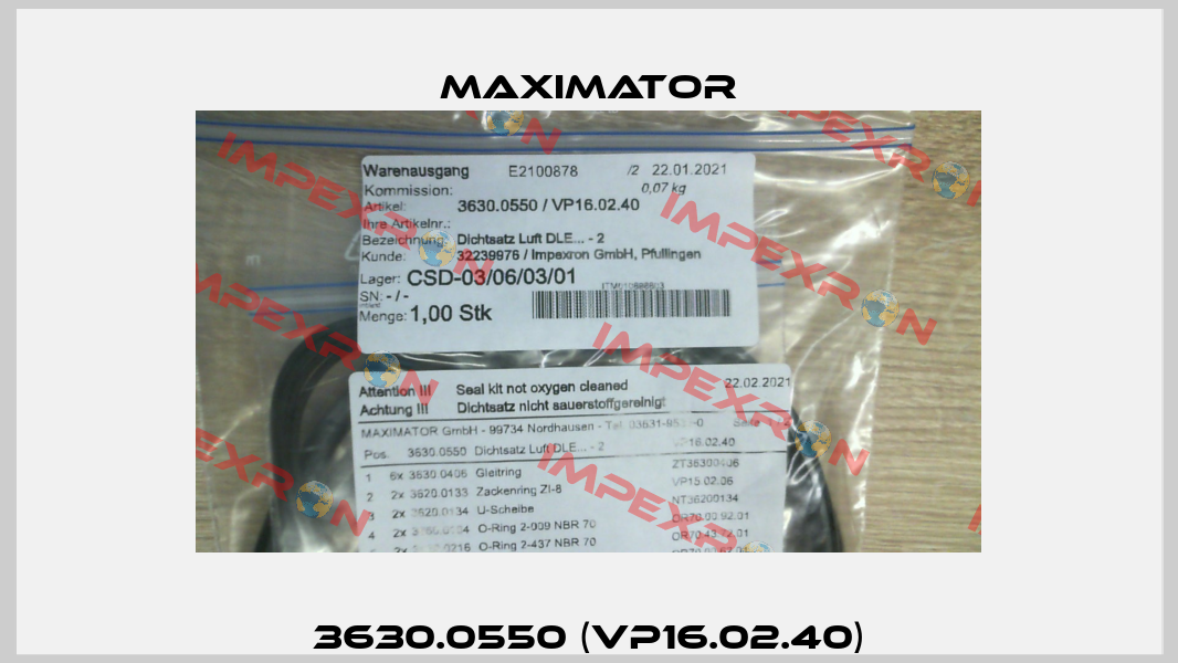 3630.0550 (VP16.02.40) Maximator
