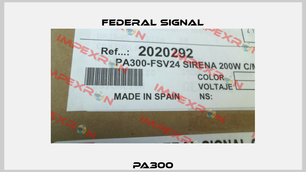 PA300 FEDERAL SIGNAL