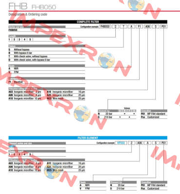 FHB-050-2-B-A-F1-A25-N-P01 MP Filtri