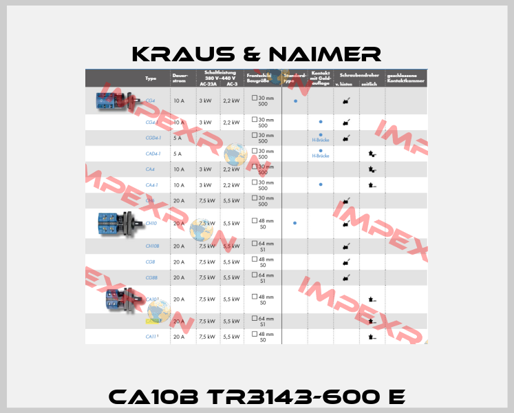 CA10B TR3143-600 E Kraus & Naimer